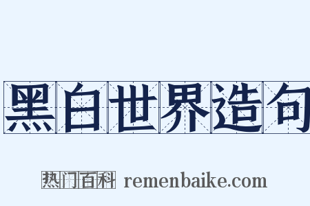 黑白世界造句是什么意思的图片